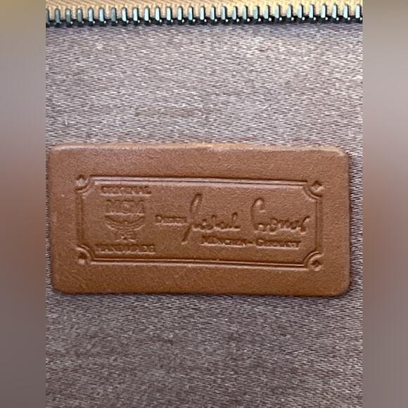 MCM Vintage Cognac Visetos Coated Canvas Large Tote Bag | Made in Germany - Picture 9 of 14